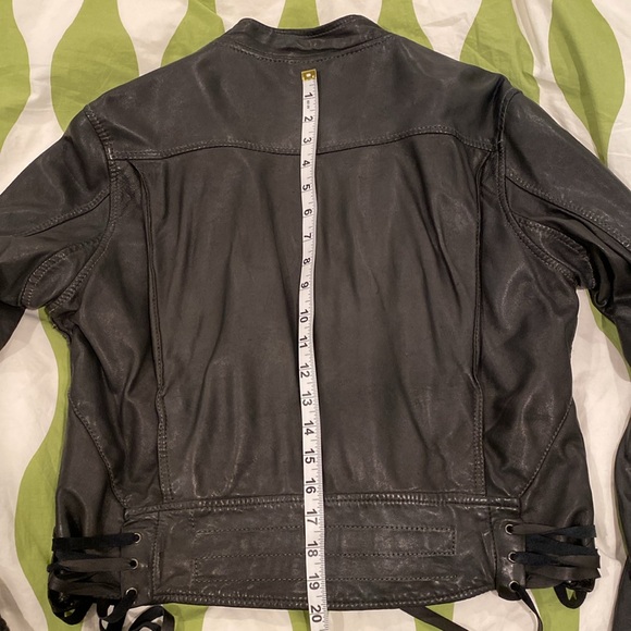 Free People leather cropped moto jacket - Picture 7 of 8